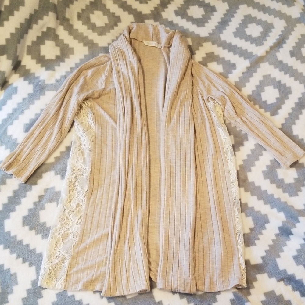Small SAugust Mist Lightweight Cardigan 3/4 sleeve